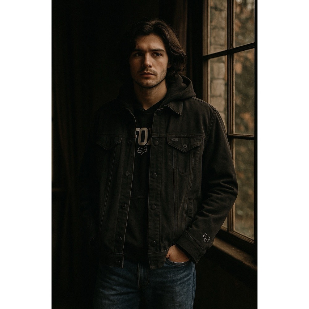 Fox Racing Utility‎ Jacket Mens L Black Hoodie Bomber Moto Streetwear Rugged